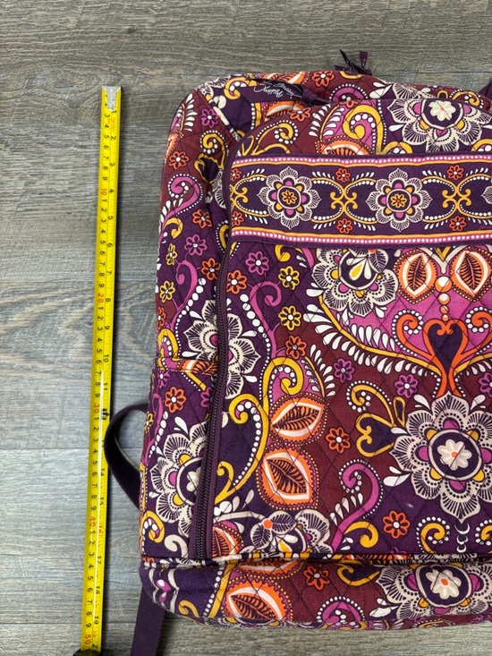 Vera Bradley Safari Sunset Laptop Backpack Retired Quilted Floral Travel Bag - Picture 11 of 12